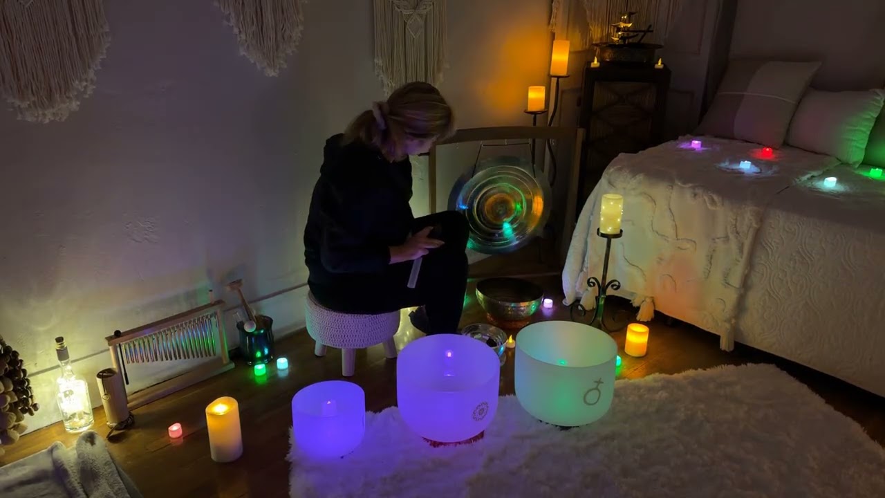 Evening sound bath reset for deep sleep 