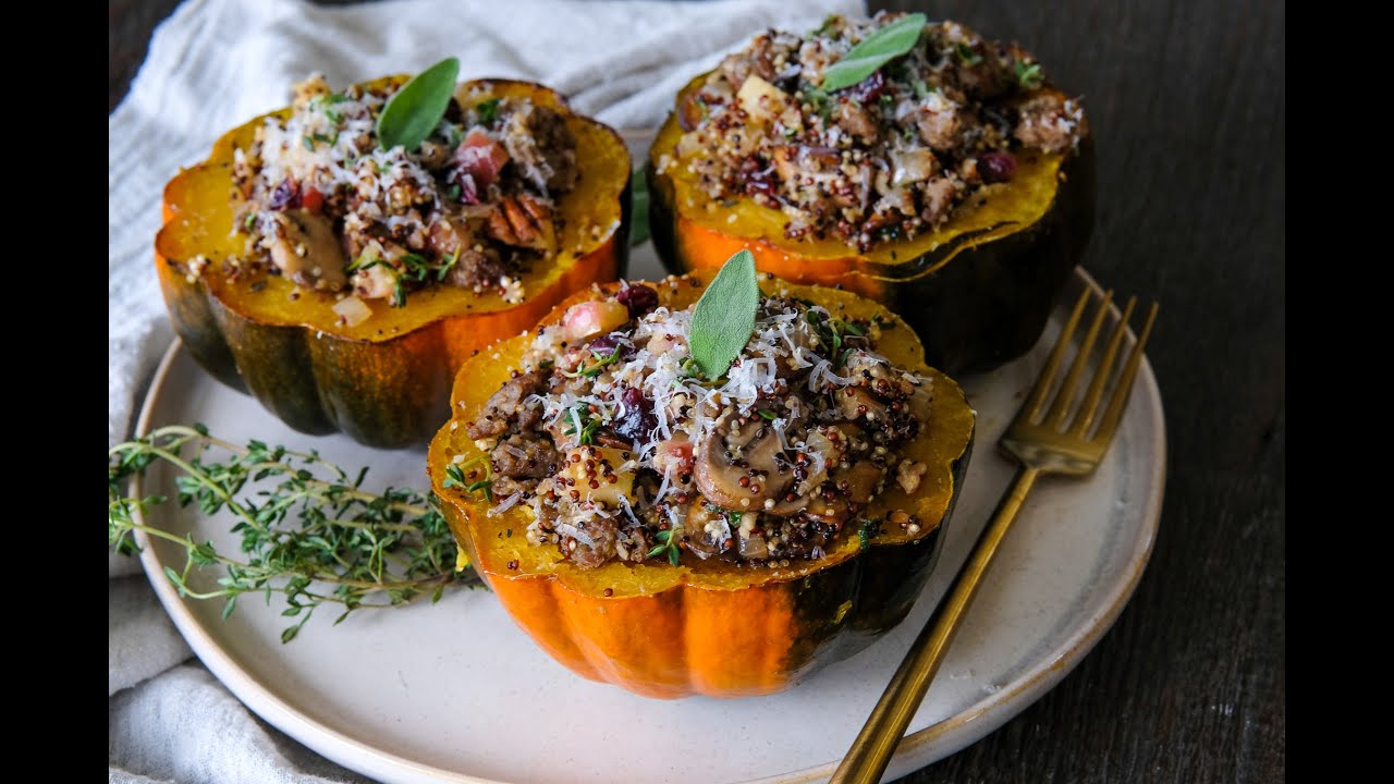 Dinner Recipe: FALL Quinoa Stuffed Acorn Squash by Everyday Gourmet with Blakely