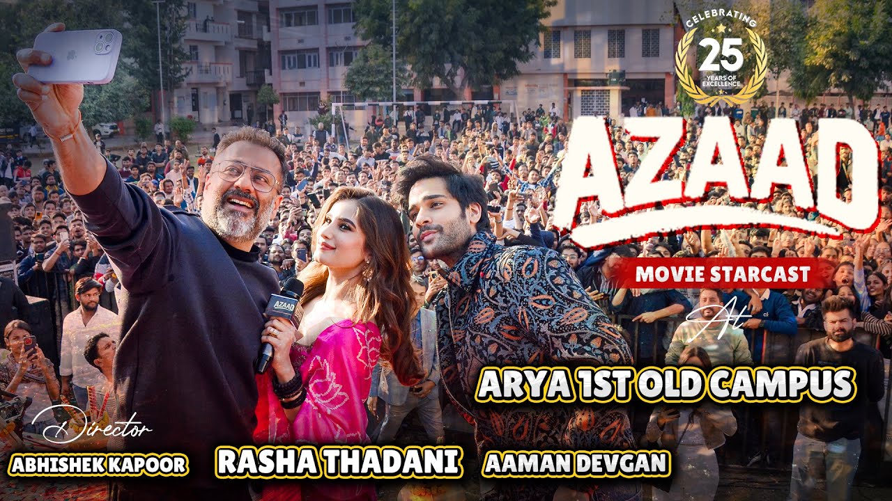 Starcast- Azaad Movie Promotion Event at Arya College |Abhishek Kapoor, Rasha Thadani & Aaman Devgan