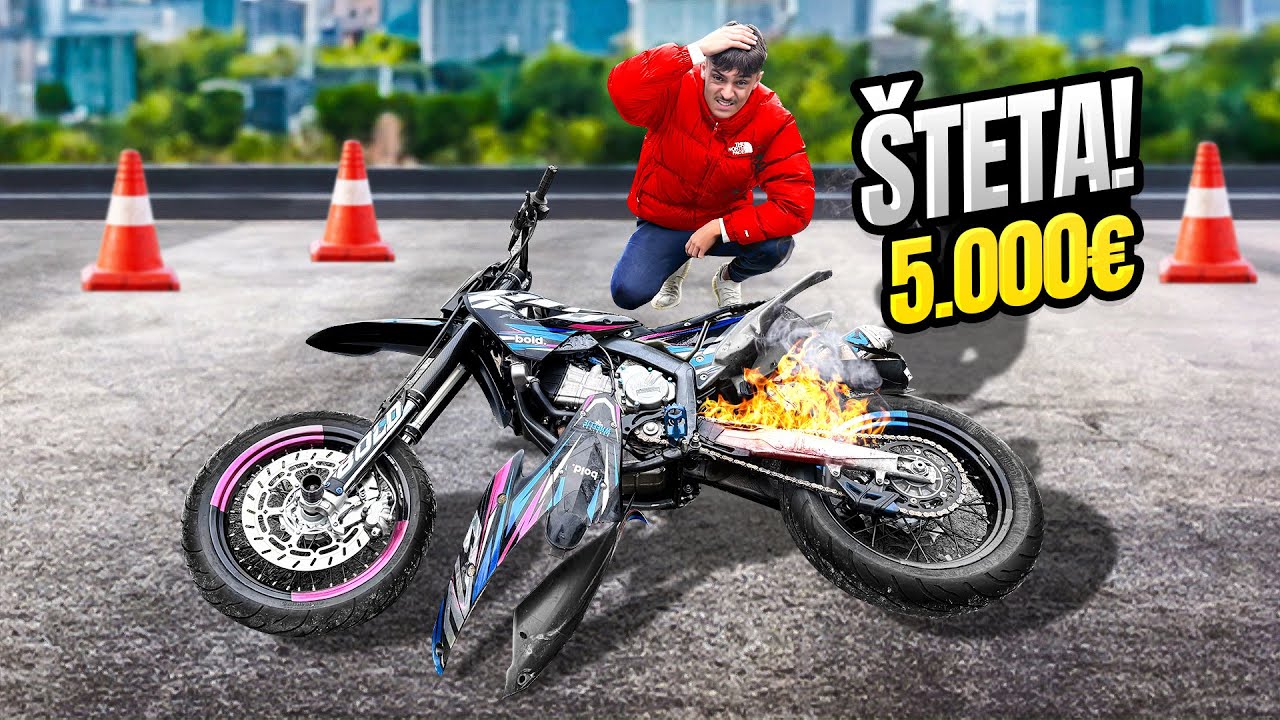 OVAKO IZGLEDA MOJ MOTOR NAKON NESRECE