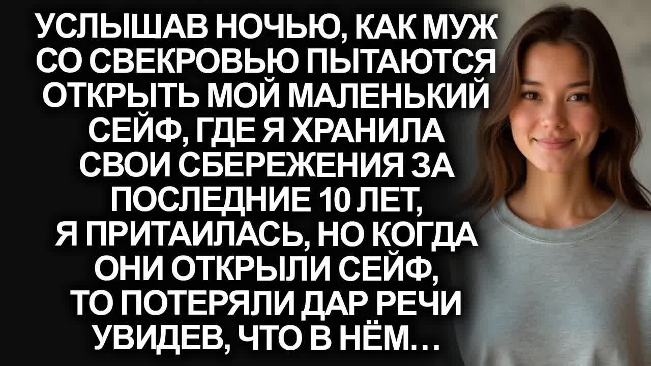 Услышав ночью, как муж со свекровью пытаются открыть мой сейф, но когда они открыли его…