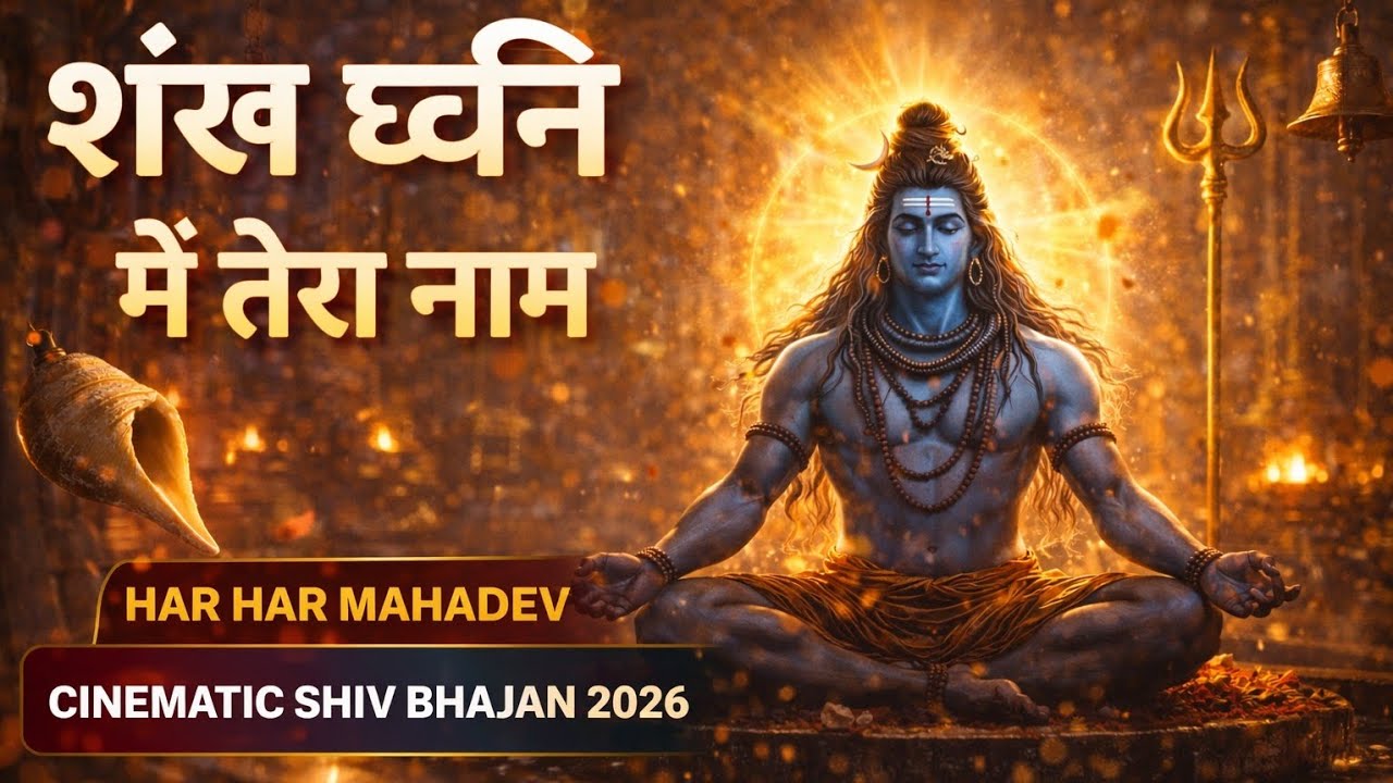 Shankh Dhwani Mein Tera Naam | Cinematic Shiv Bhajan 2026 | Har Har Mahadev | Temple Vibe Song