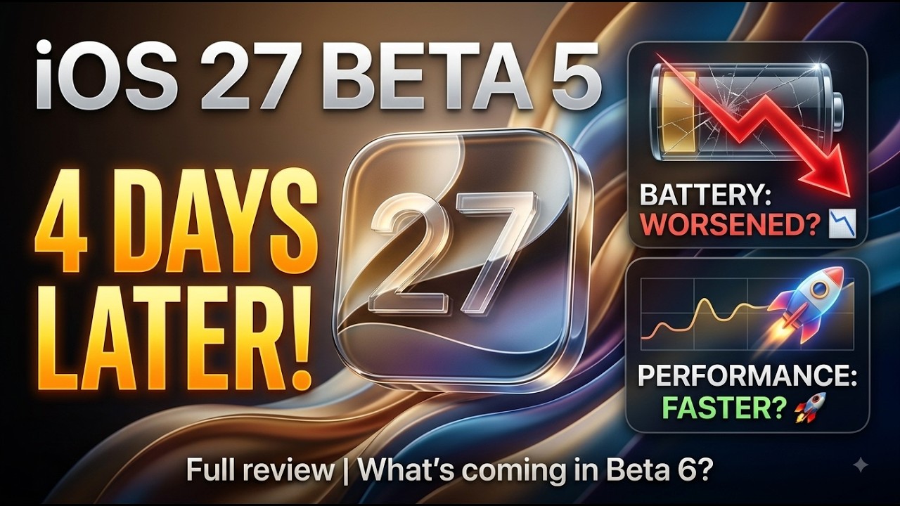 iOS 27 Beta 5: 4 дня спустя &mdash; аккумулятор, баги и производительность!
