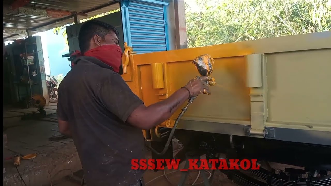 Tractor Trolley Painting Work