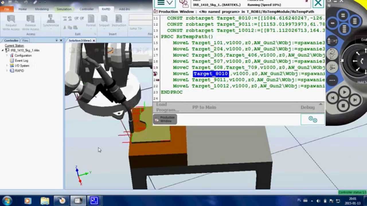 symulacja Robota Abb studio
