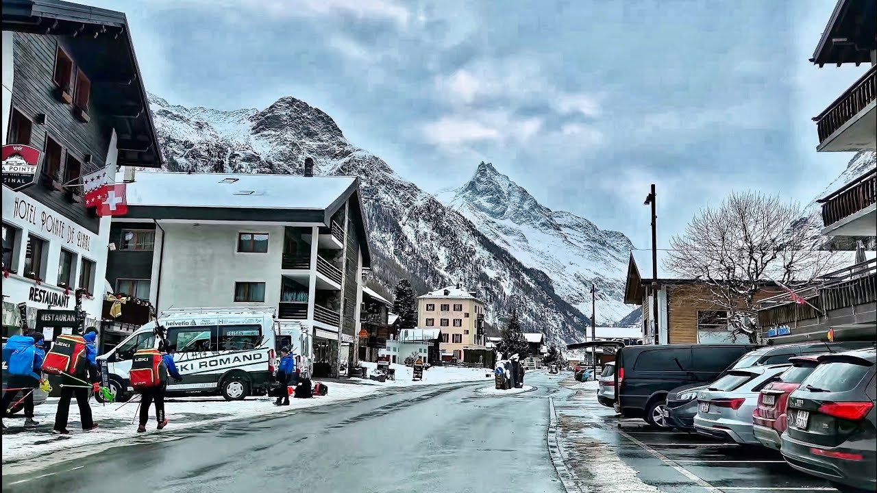 Zinal, Switzerland &ndash; Beautiful Roads & Snowy Village Walk || Travel Guide 