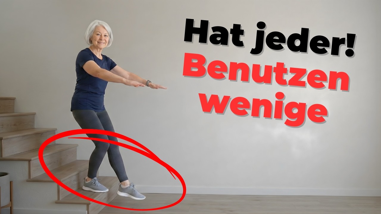 1 Treppe, 4 Übungen | So bleiben deine Beine über 70 stark
