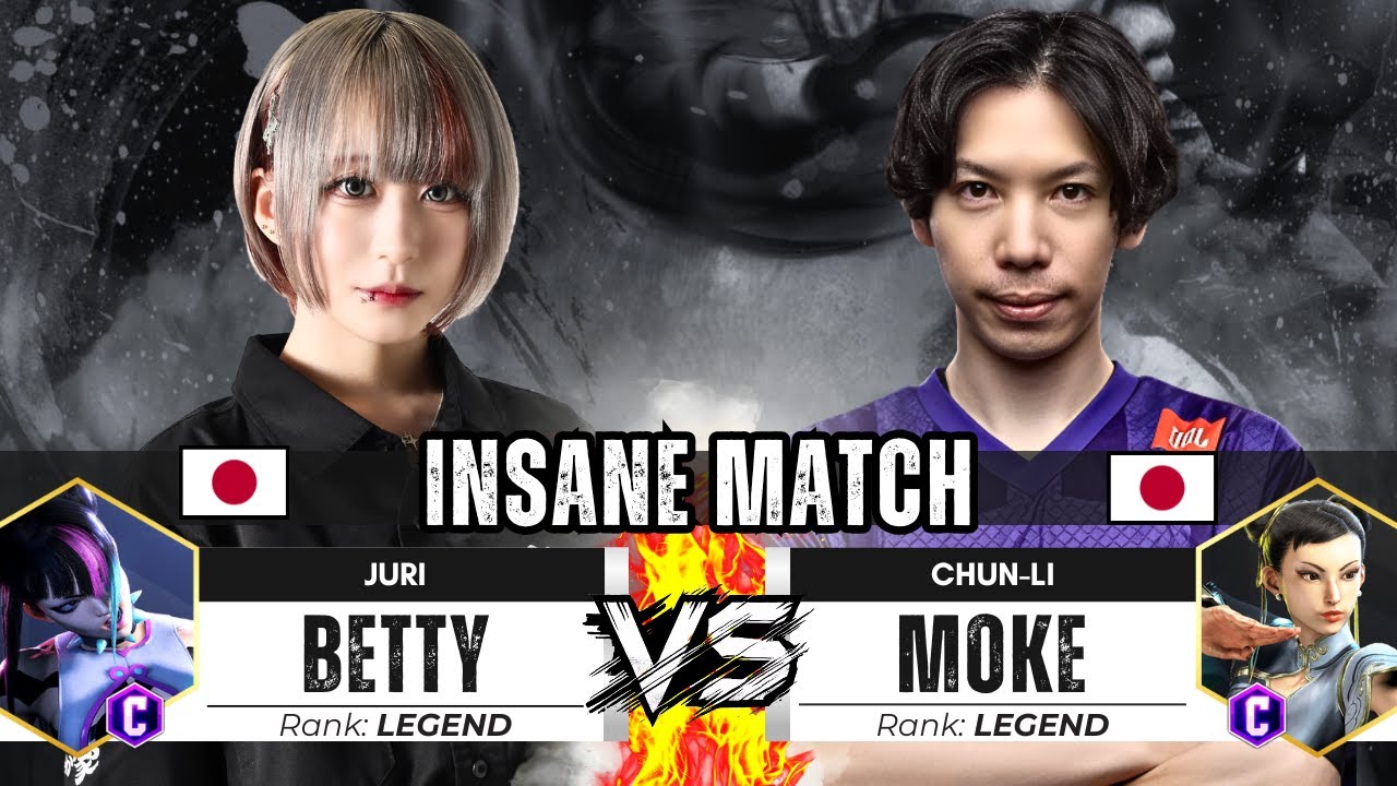 SF6 ▰ BETTY (Juri) vs MOKE (Chun-Li) + KOSAKU ▰ Street Fighter 6