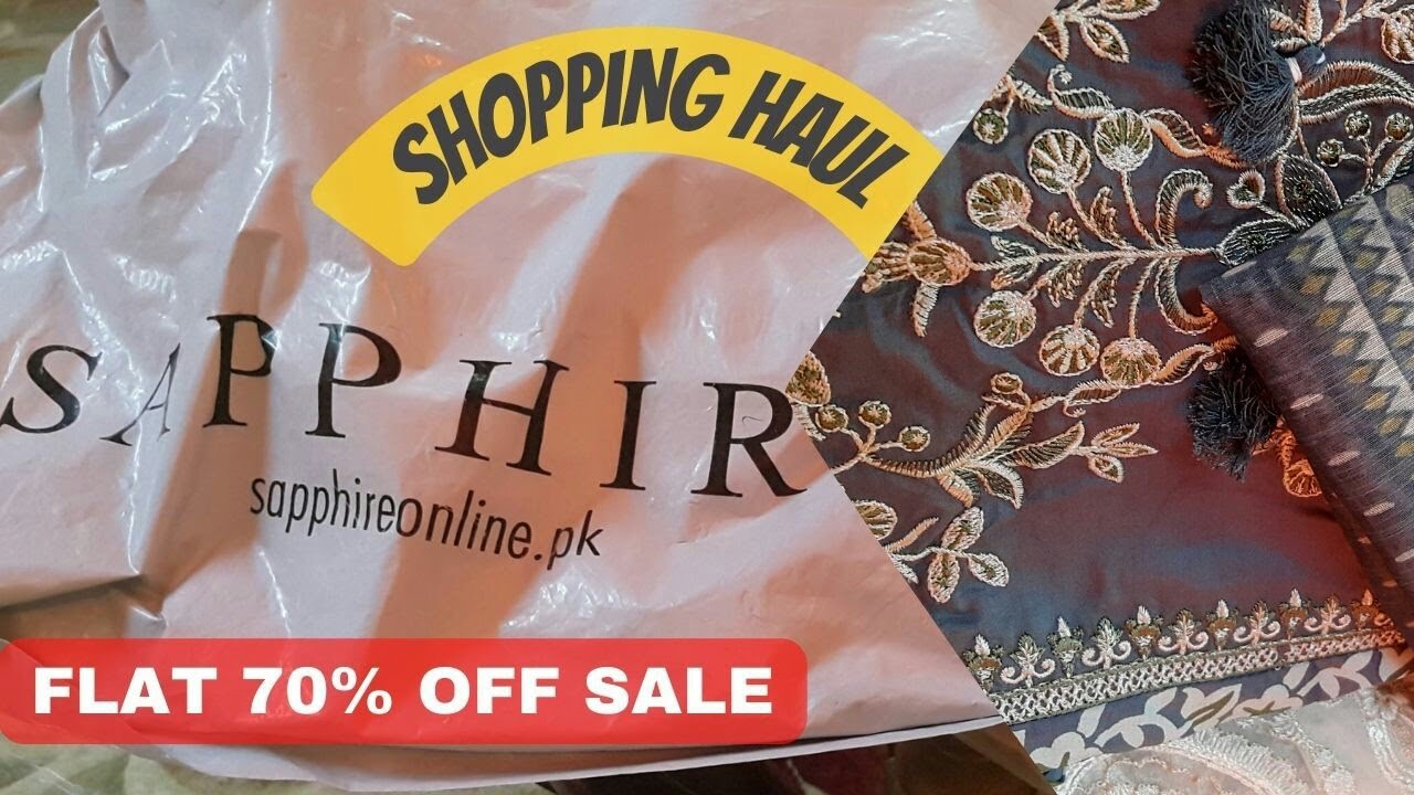 SAPPHIRE LUXURY PRET Flat 70% OFF SALE ONLINE || SHOPPING HAUL || GLOWLIN SHORTS VLOGS || VLOG 10