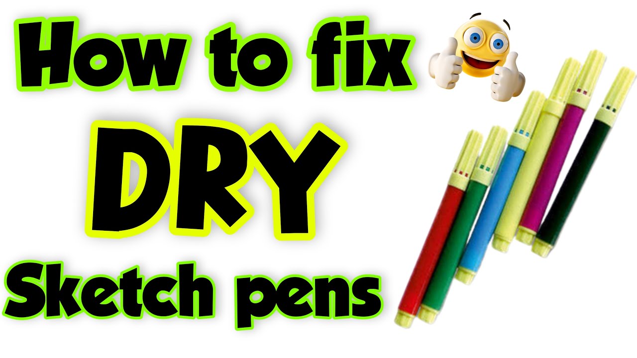 How to fix dry sketch pens at home | Dry sketch pen fixing at home
