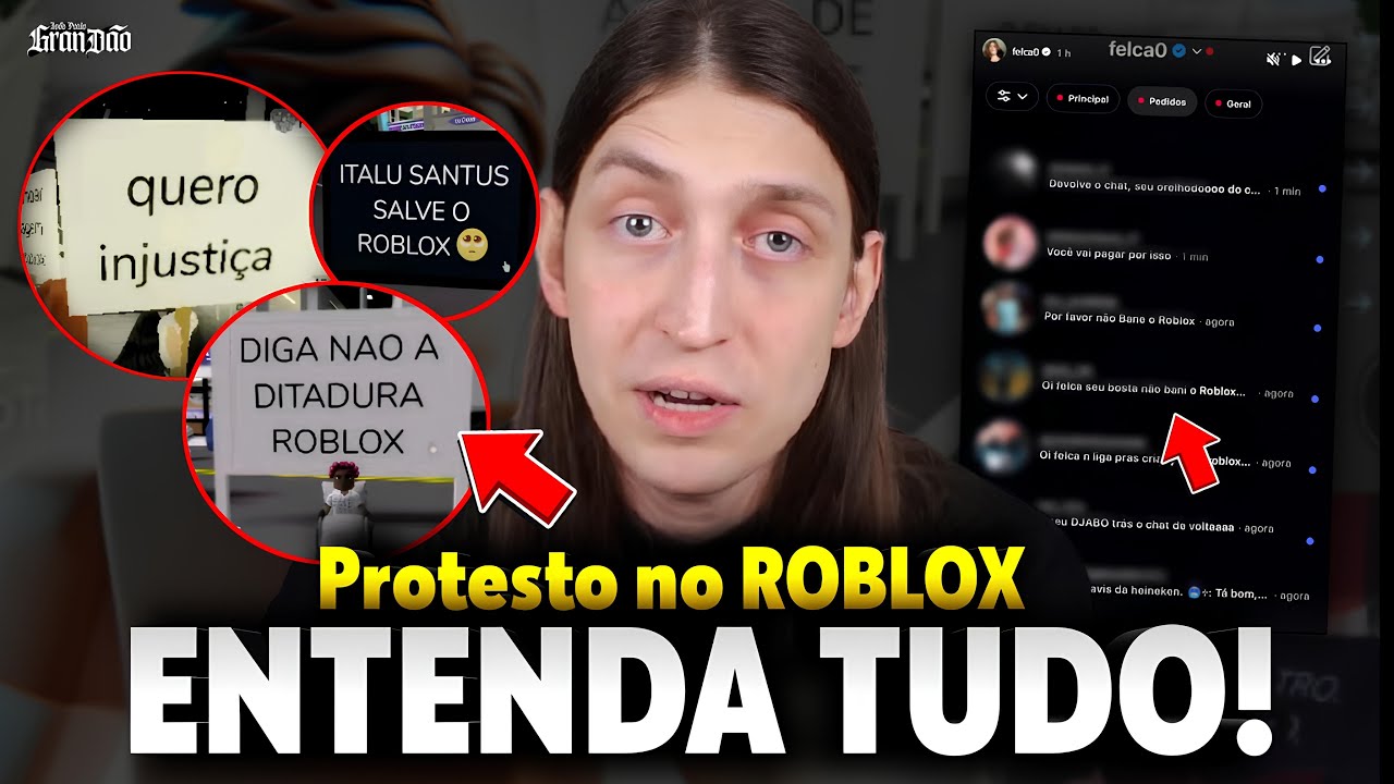 O PROTESTO das Crianças no Roblox: a CULPA é do Felca