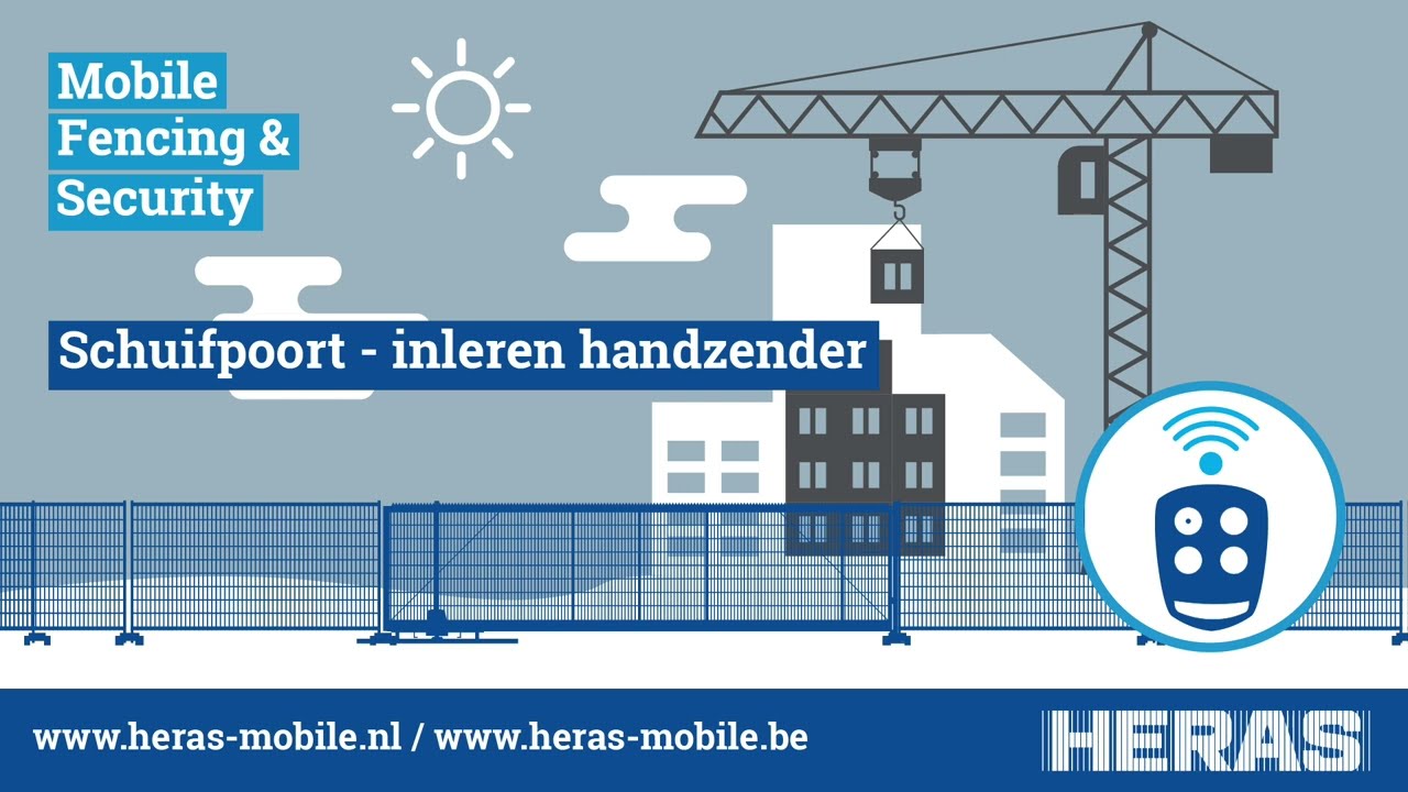 De handzender inleren voor de schuifpoort