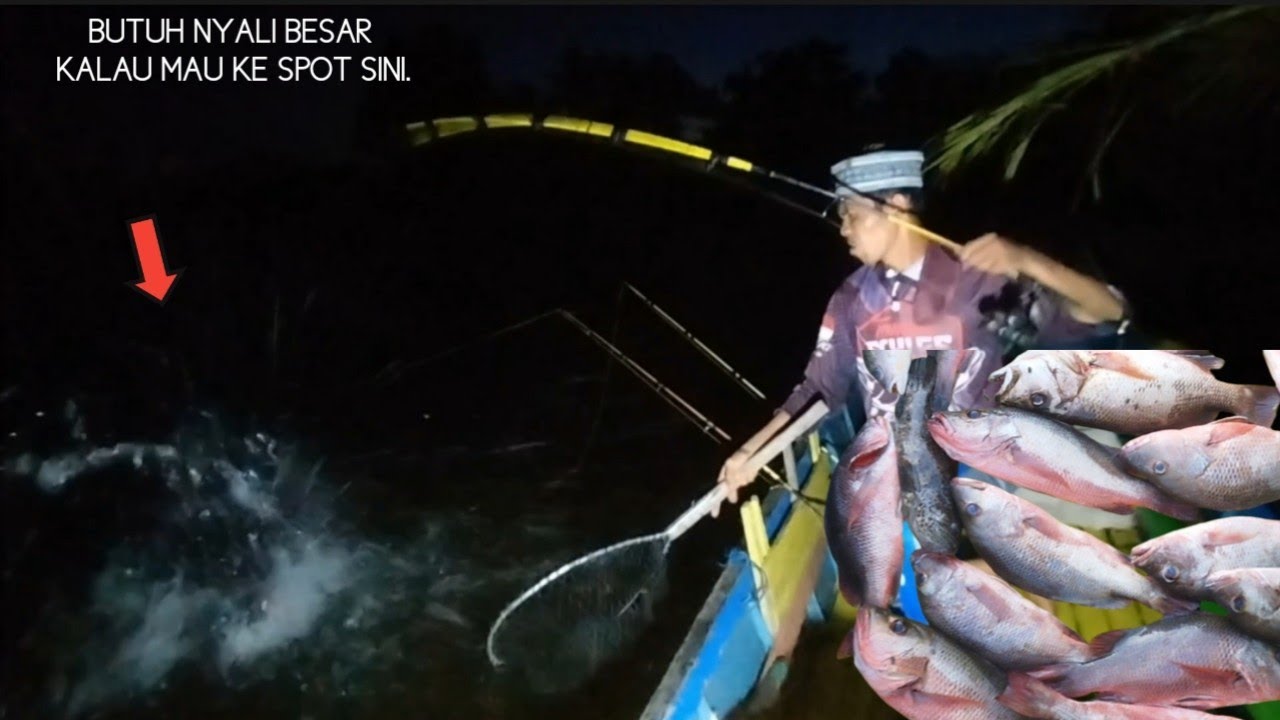 Mancing Di Spot Habitatnya Buaya Muara Sungai Kalimantan. Desa Pantuan. #mancingmalam