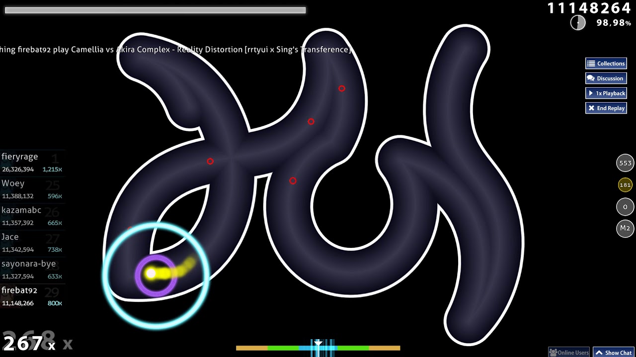 firebat92 | Camellia vs Akira Complex - Reality Distortion [Transference] 99.08% 1305/2211x 290pp #1