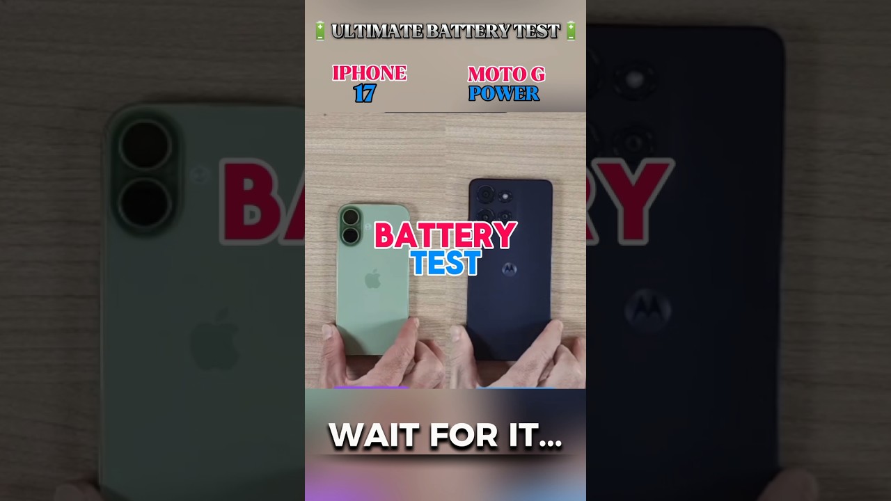 🔥 iPhone 17 vs Moto G Power &ndash; ULTIMATE Battery Test! (100% &rarr; 0%) 🔋