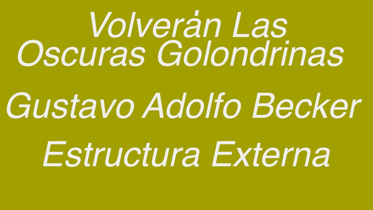 Volverán las oscuras golondrinas externa