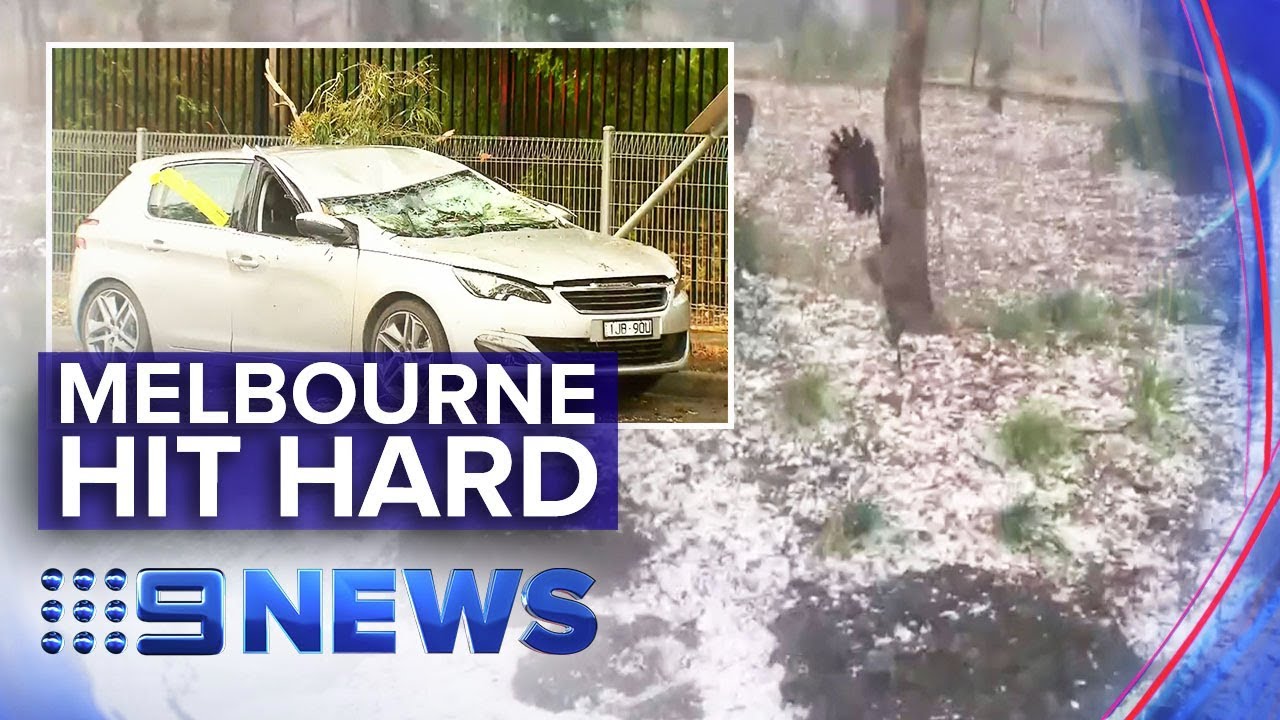 Supercell thunderstorm hits Melbourne | Nine News Australia