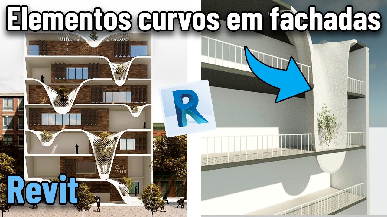 Elementos Curvos e complexos em fachadas no Revit - Tutorial