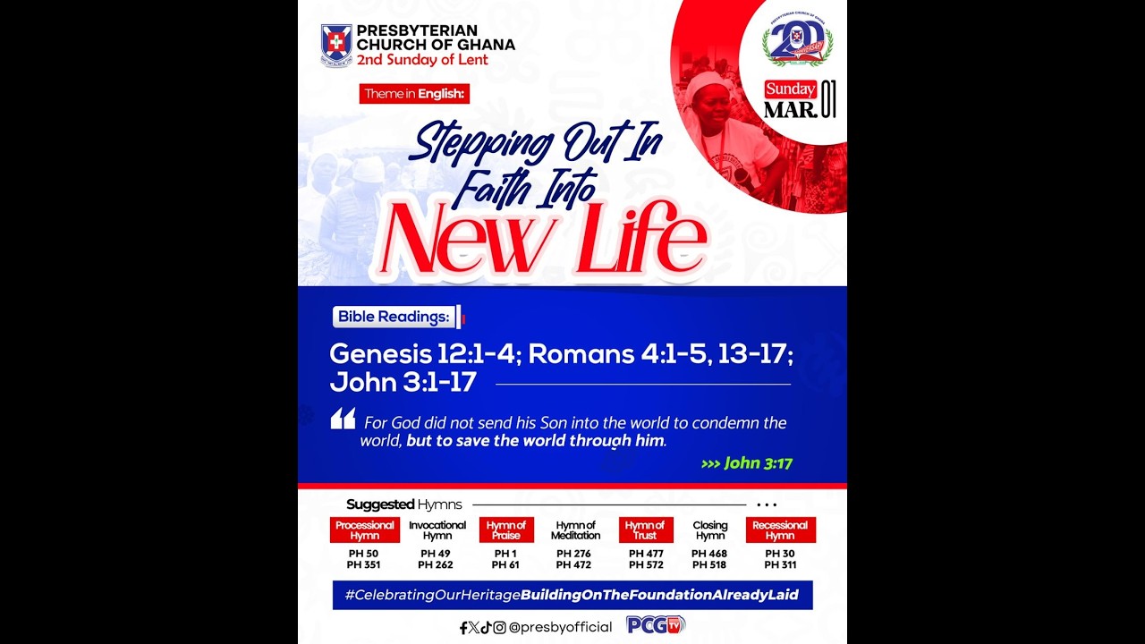 REV. WALTER B. KPENTEY - SERMON: STEPPING OUT IN FAITH INTO NEW LIFE