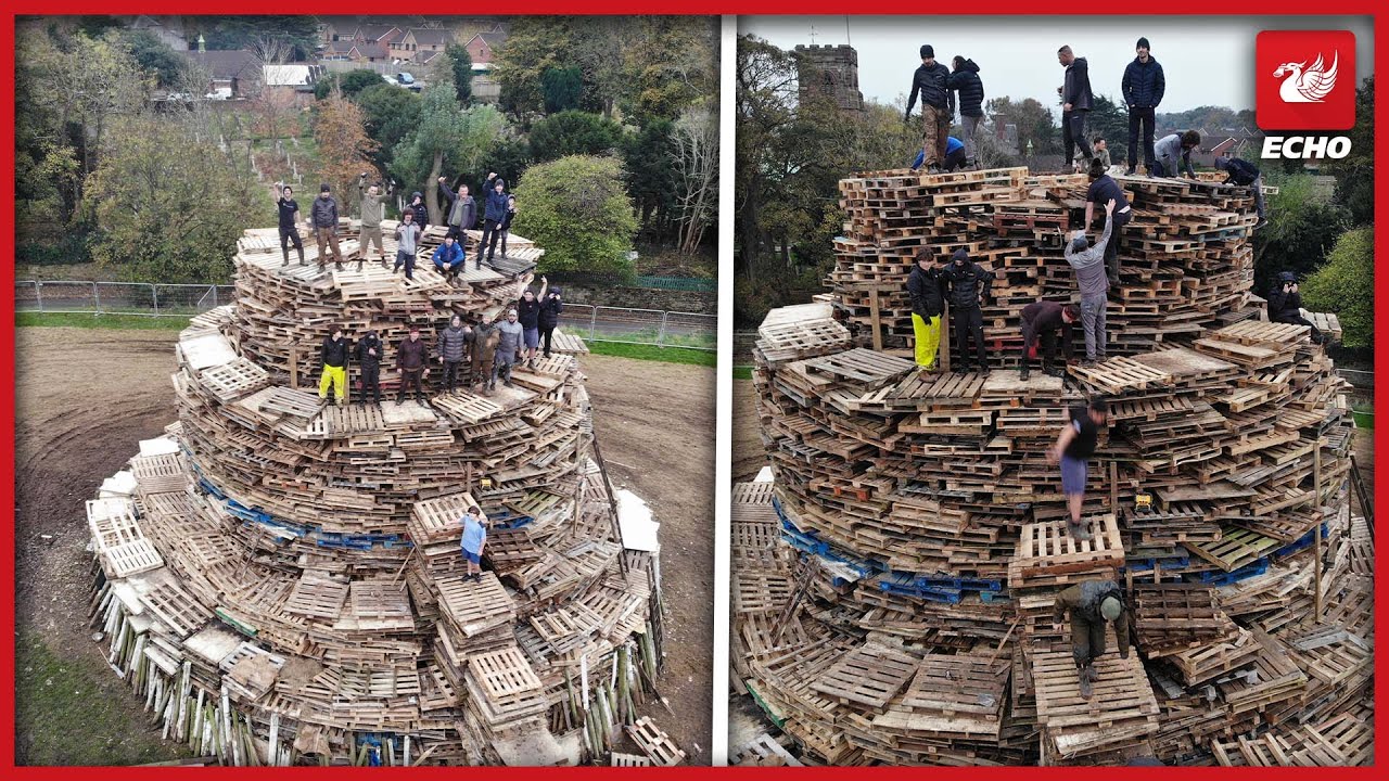 Bonfire 'bigger than my mum's house' has taken a month to build