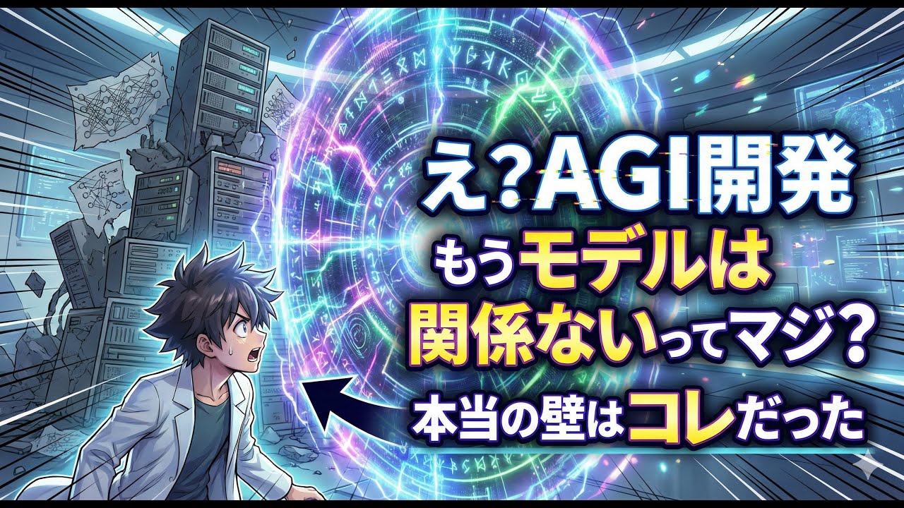 え？AGI開発、もうモデルは関係ないってマジ？本当の壁はコレだった