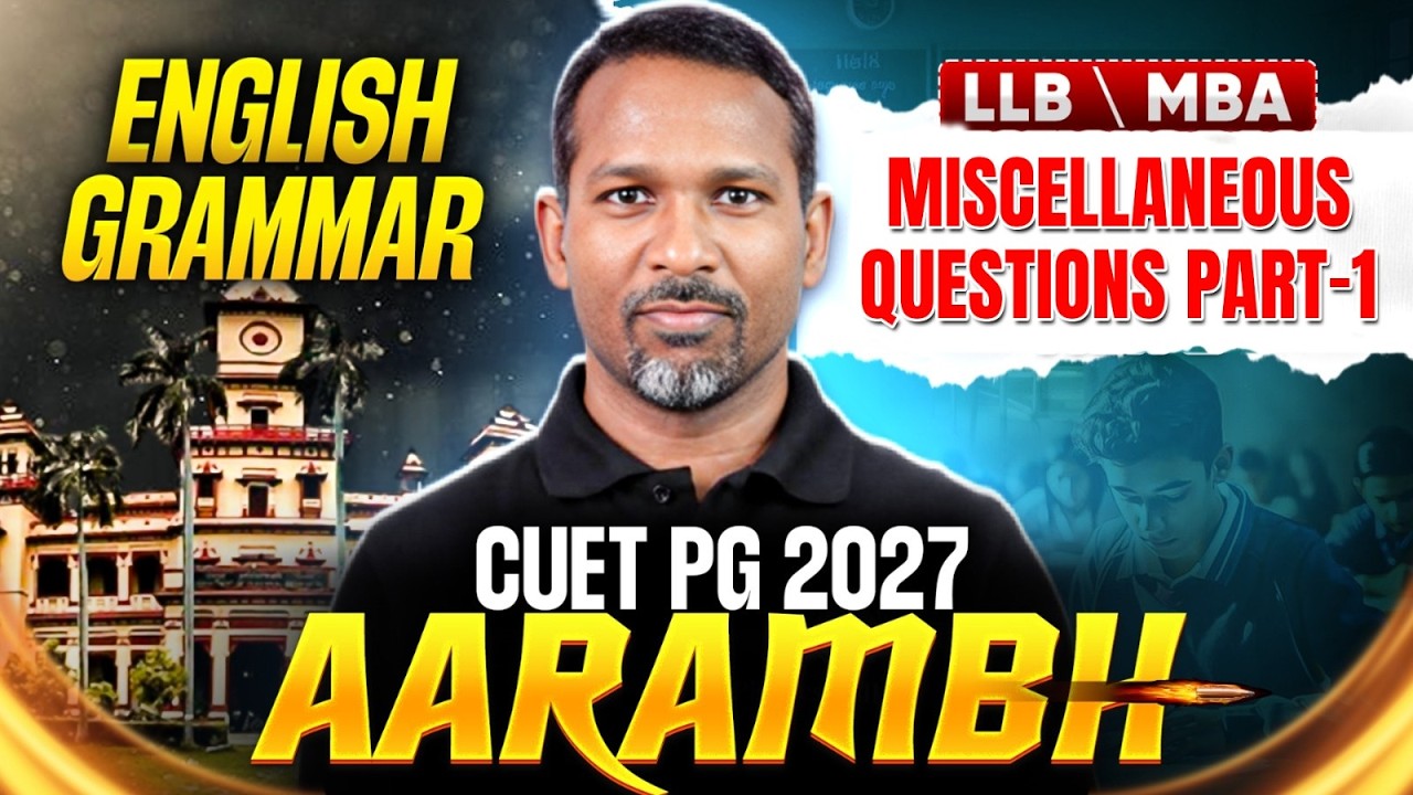 CUET PG LLB/MBA English Grammar 2027 | CUET PG English Grammar Miscellaneous Questions Part-1