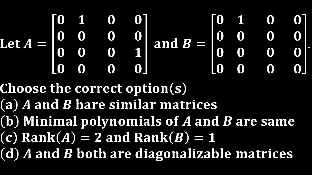 jordan canonical form || minimal polynomial || diagonalizable || block matrix