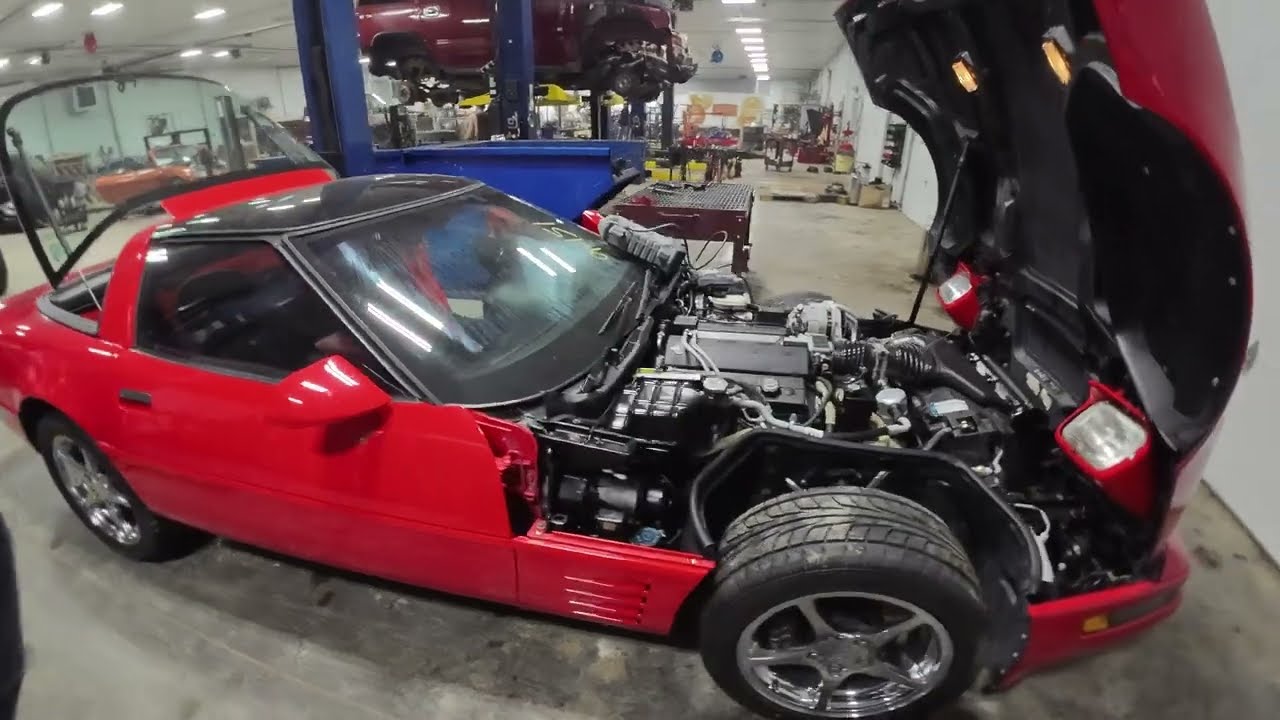 Corvette C4 #LT1 1994 года выпуска, разборка на запчасти: тестовое видео J&J, артикул #9451, 6-ст...