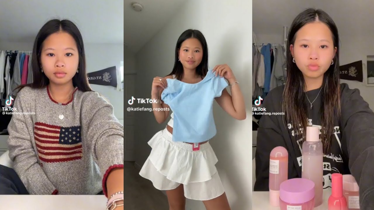 Katie Fang Tiktok Compliation (Grwm, Haul, etc)||part 2