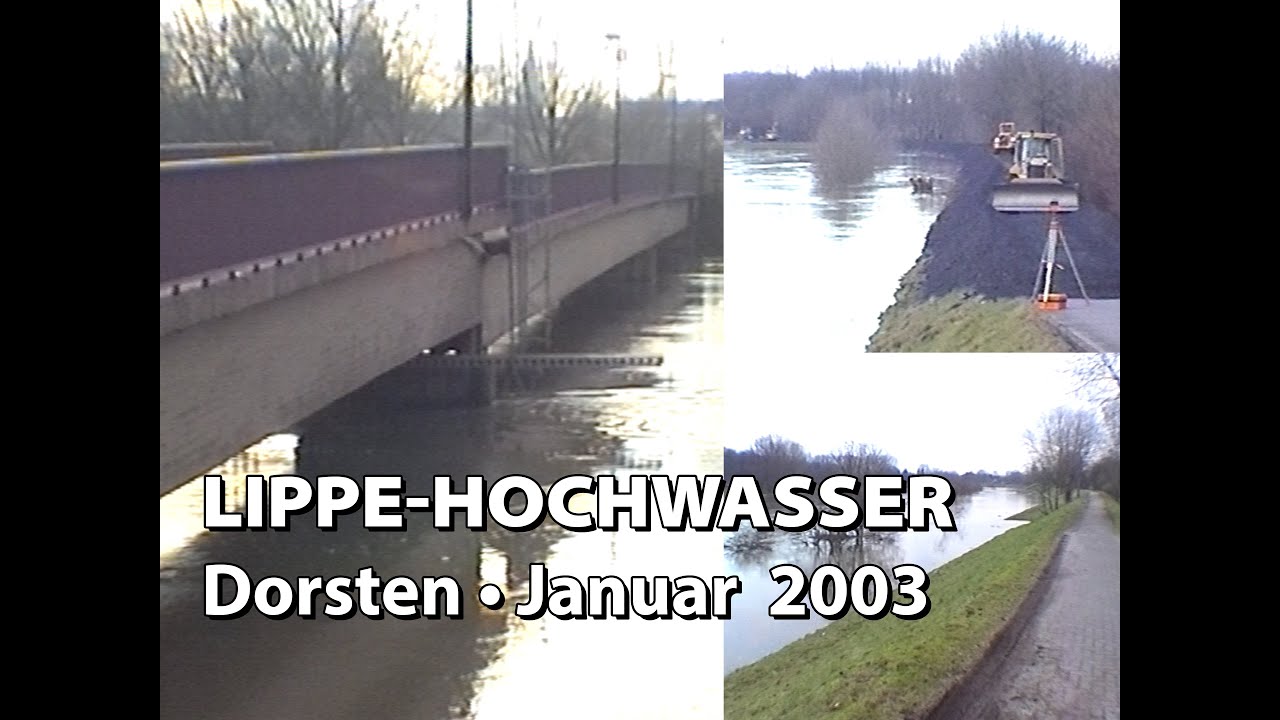 Lippe-Hochwasser in Dorsten - Januar 2003