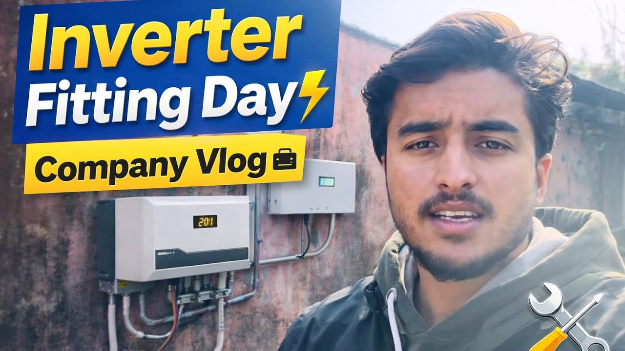 Aaj company ma inverter fitt kar diya 