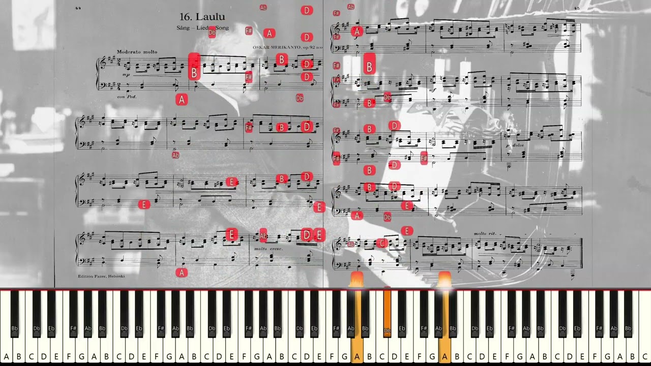 Oskar Merikanto: Nuorisolle, Op. 92, No 1 - Laulu, Sång (Song) [Nuoteista soitett]
