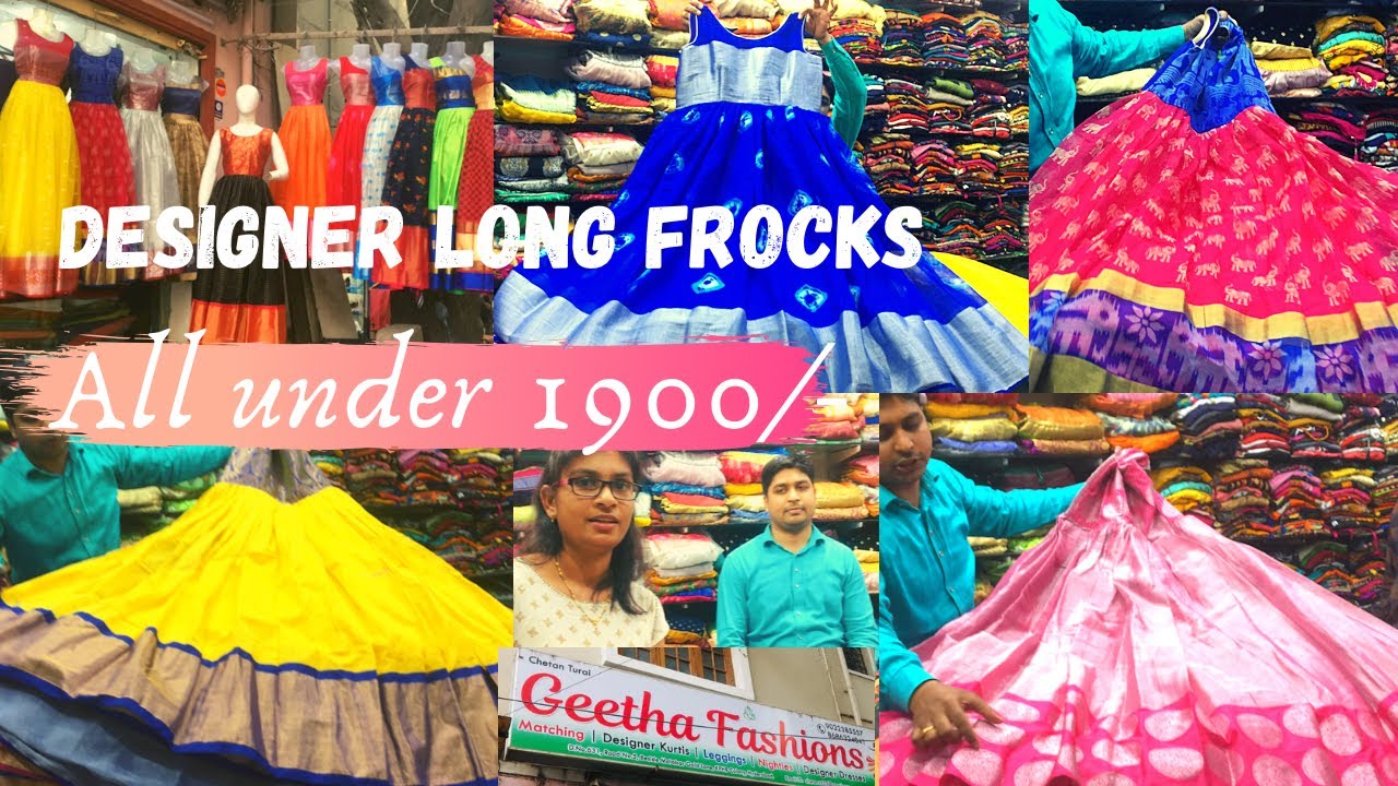 Customised designer Long frocks under 1900rs|Latest festival wear long dresses in all sizes