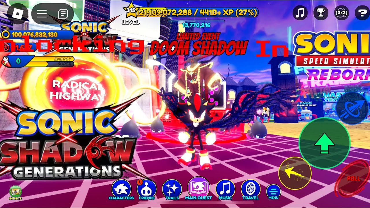 Unlocking doom shadow in sonic speed simulator