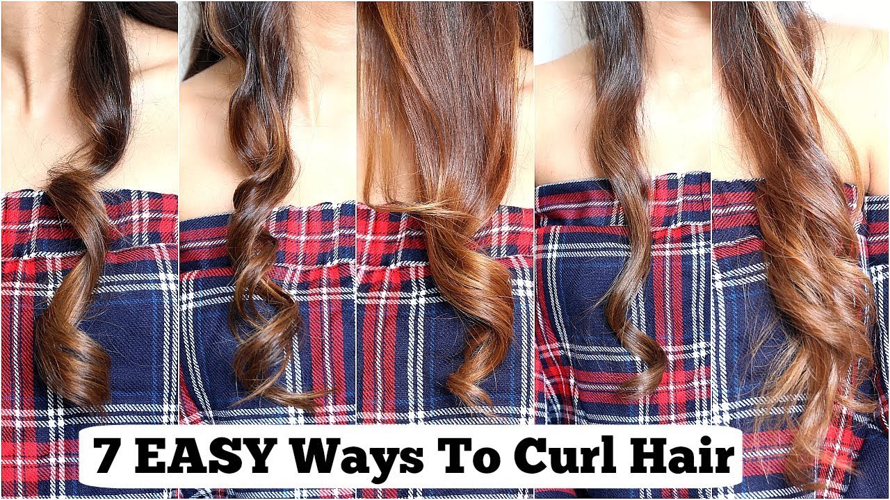 7 ELEGANT Ways To Curl YOUR Hair With Straightener/ Flat Iron- EASY Curls For Medium To Long Hair