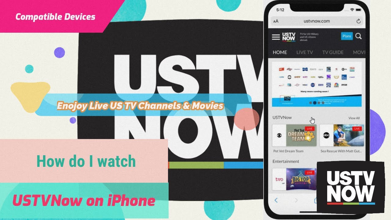 How do I watch USTVNow on iPhone?