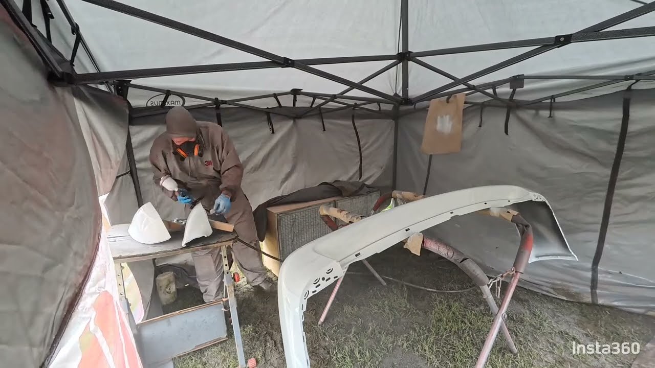 Painting a VW T6.1 rear bumper and mirrors