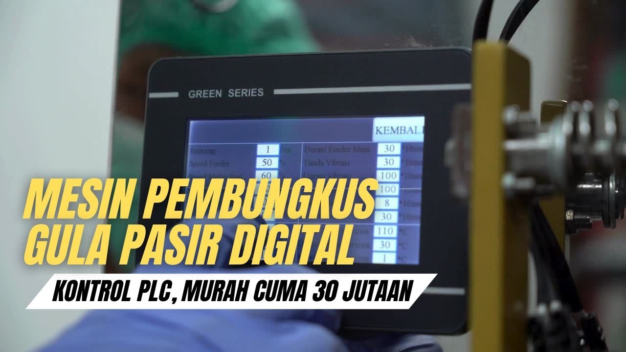 Mesin Pembungkus Gula Pasir Digital, Kontrol PLC, Murah Cuma 30 Jutaan