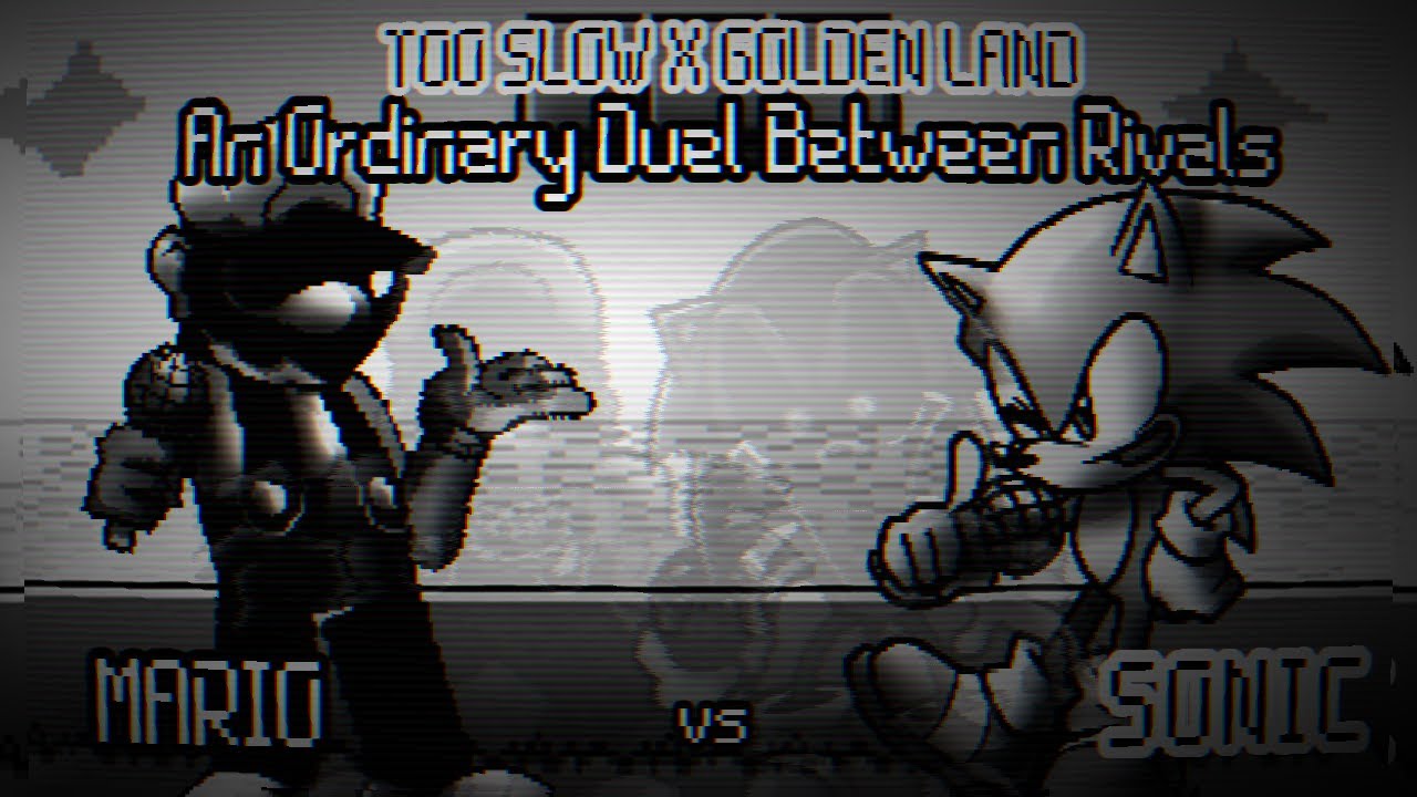 FNF Mashup - An Ordinary Duel Between Rivals (Golden Land x Too Slow) | Mario vs Sonic