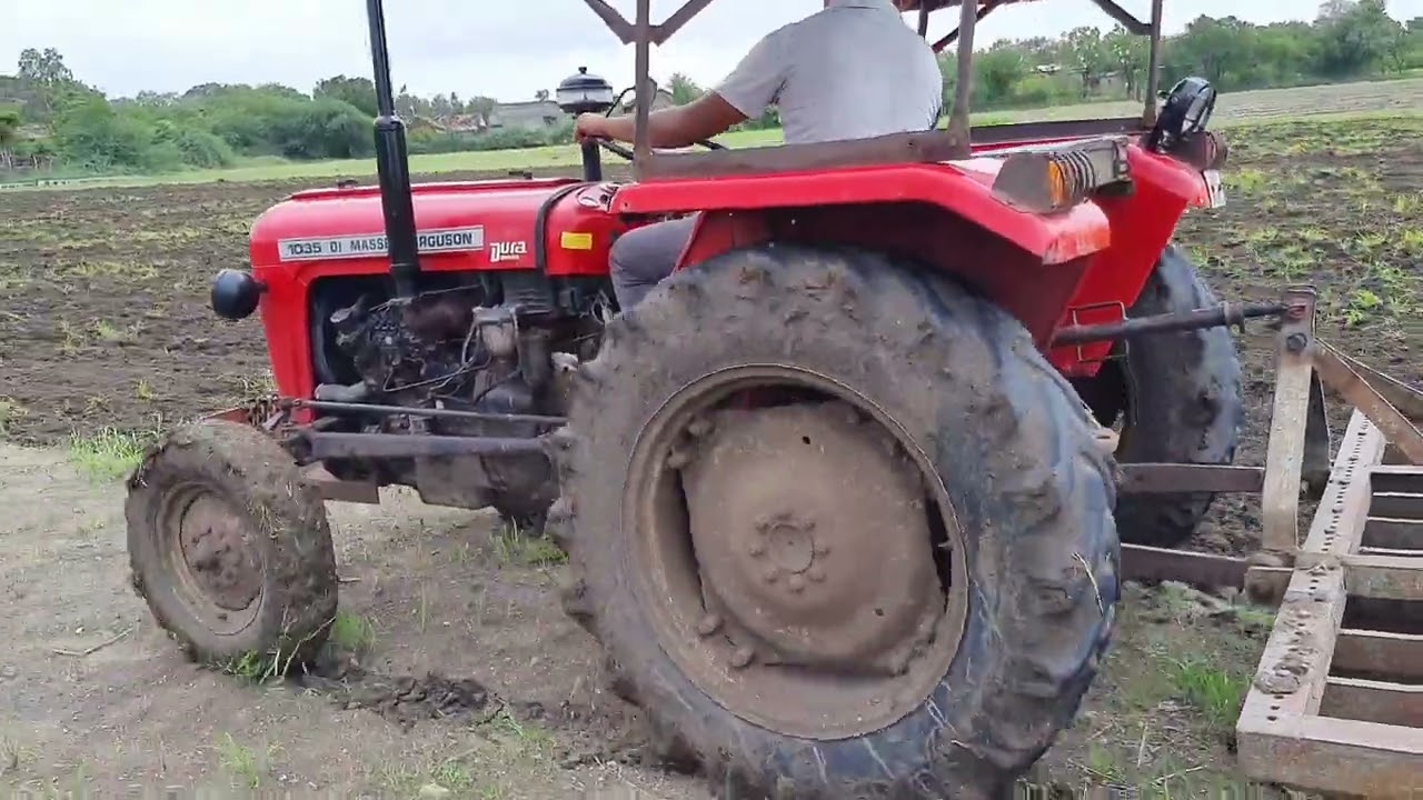 Massey ferguson 1035 DI #round model # with 9 harrow cultivator#