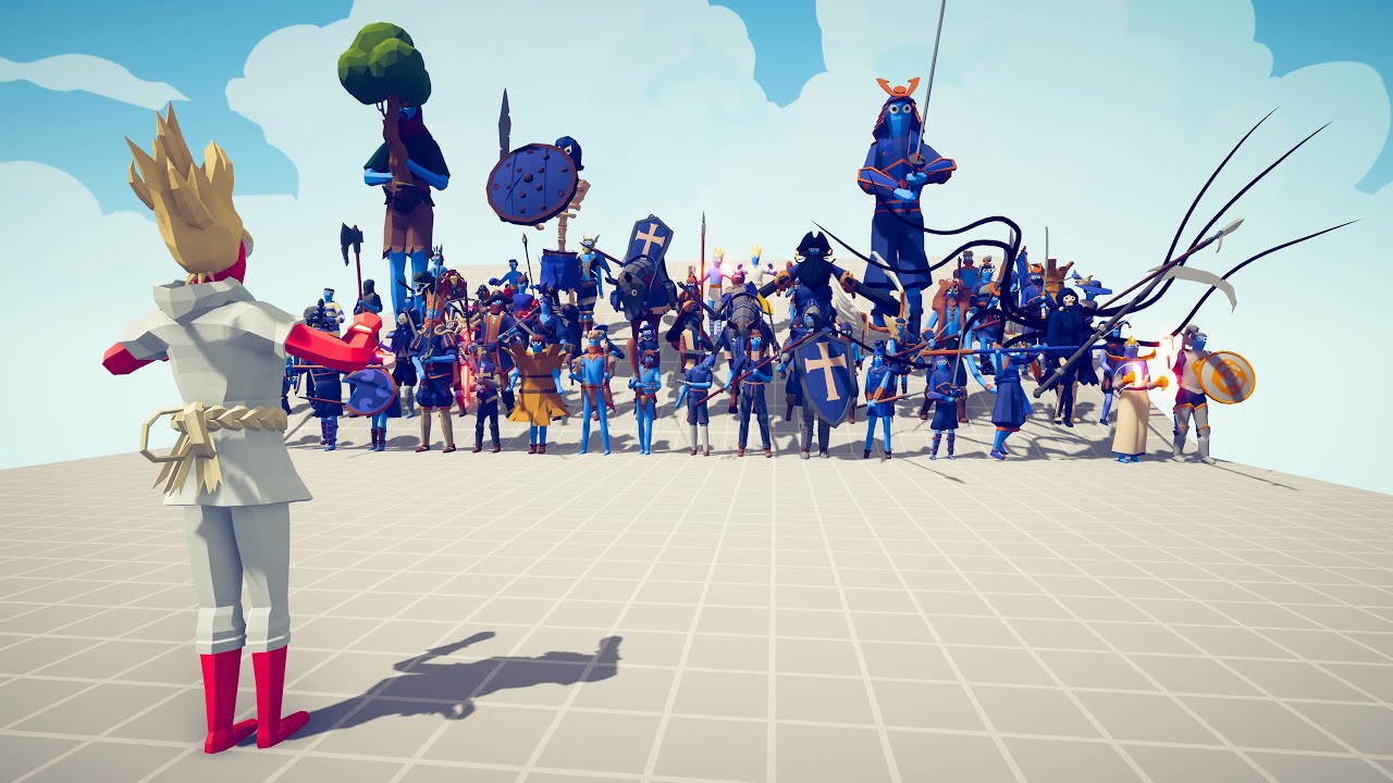 SUPER PEASANT vs MELEE Team - Totally Accurate Battle Simulator TABS