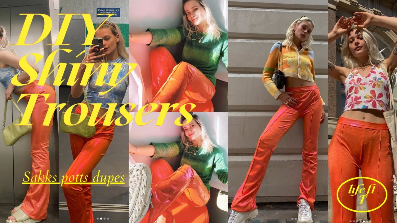 DIY Stretchy Shiny Trousers Tutorial🍊