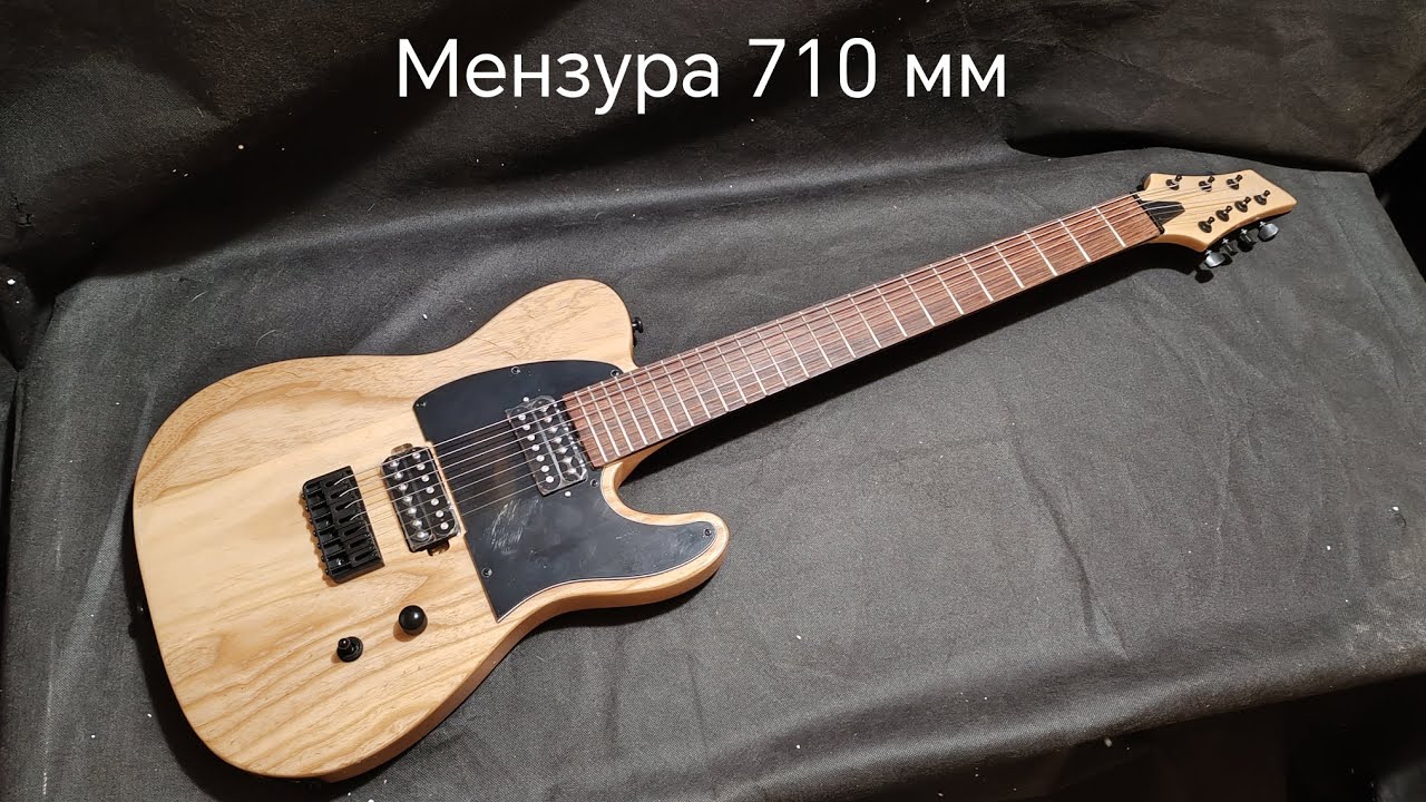 Обзор сборки китайского 7-струнного баритона телекастера ясень натур 