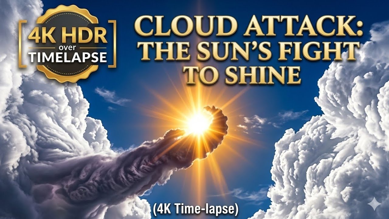 Cloud Attack: The Sun's Fight to Shine (4K time-lapse)