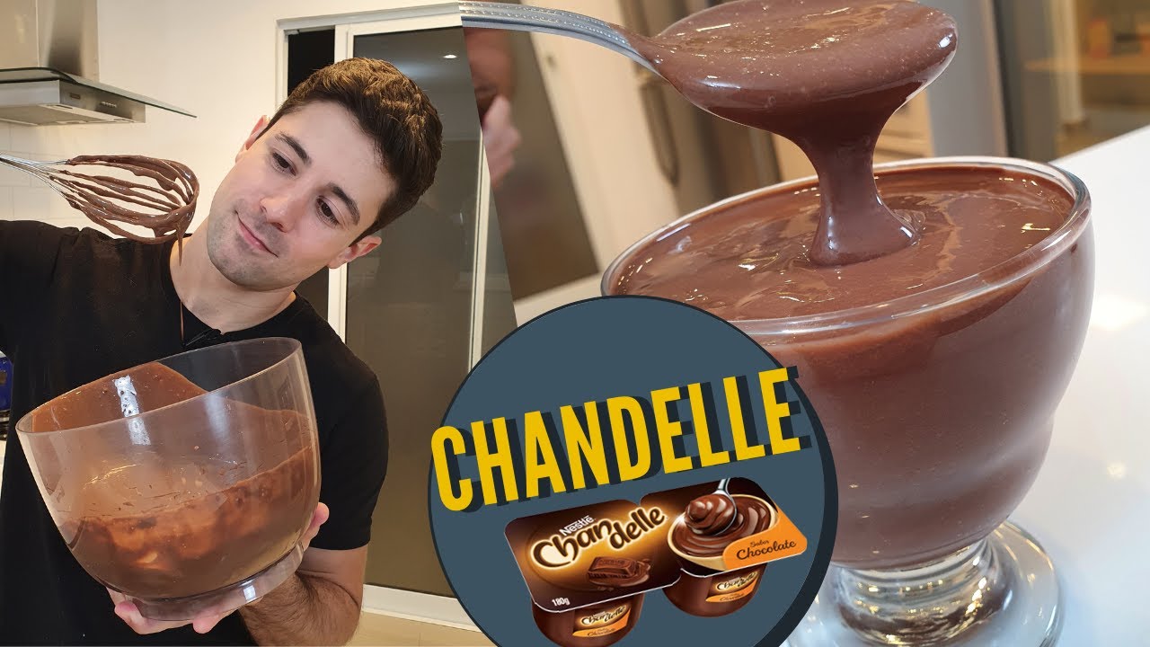COMO FAZER CHANDELLE CASEIRO DE CHOCOLATE | SOBREMESA FÁCIL E DELICIOSA