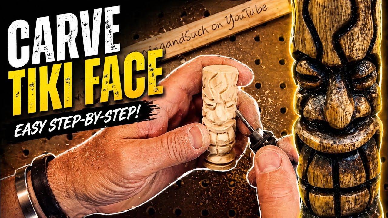 Tiki power carving with Dremel