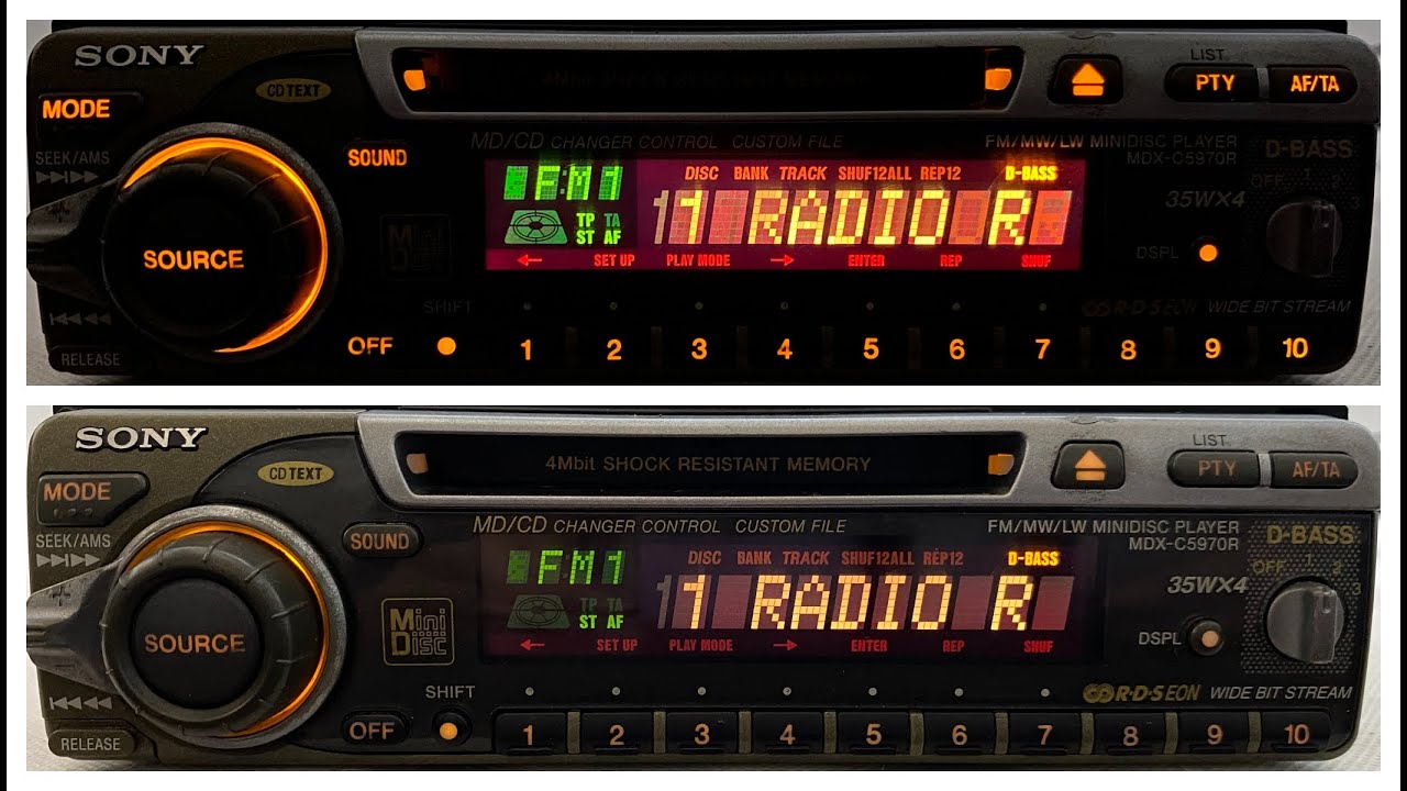 1990s Sony MDX-C5970R D-Bass Car MD Mini Disc Radio Player / Testing - FOR SALE