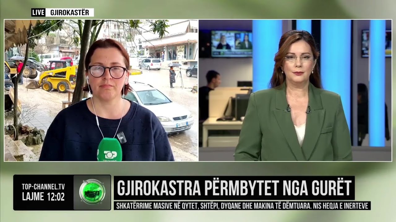 Top Channel/ Gjirokastra përmbytet nga gurët, shkatërrime në qytet, shtëpi dhe dyqane të dëmtuara
