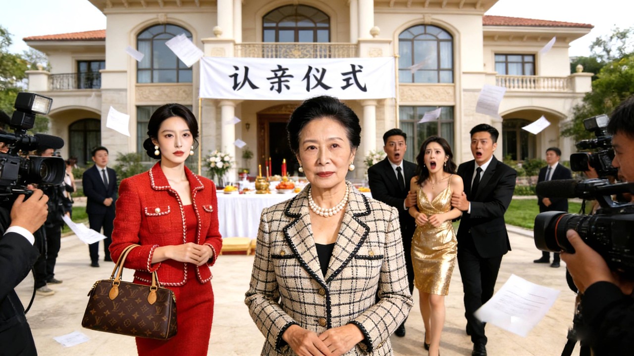 后爸让我跨火盆走玻璃路写血书才准进门，假千金和亲哥哥在旁冷笑看戏。他们不知，真正的贺家掌舵人已在进山路上——这位跺跺脚商界抖三抖的老太太，正捧着家谱亲自来接我认祖归宗。