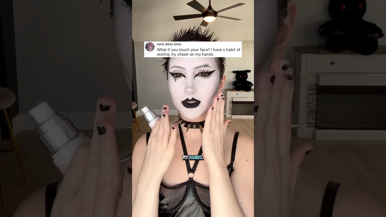 Face Touching with White Foundation 🧐